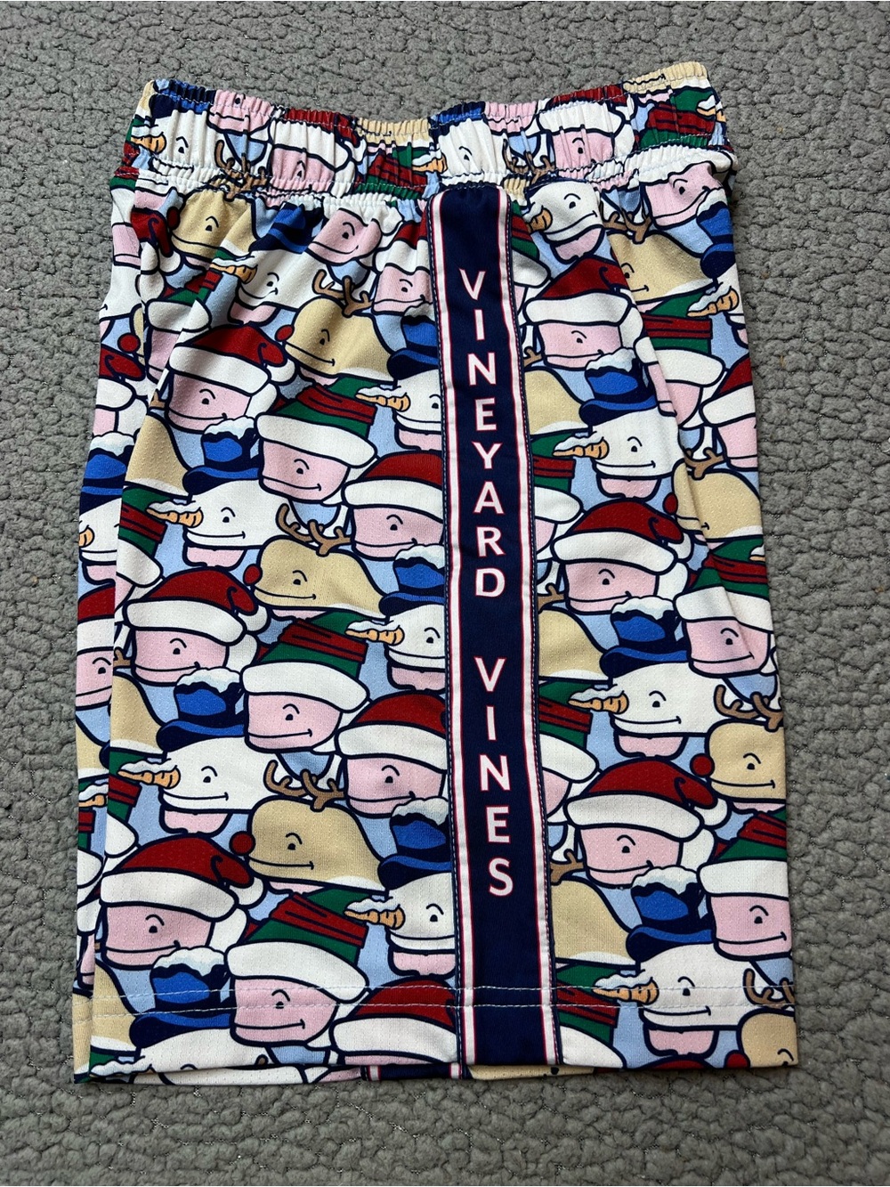 Vineyard Vines All Over Print Little Boys Swimming Trunks Size 7 White And Red